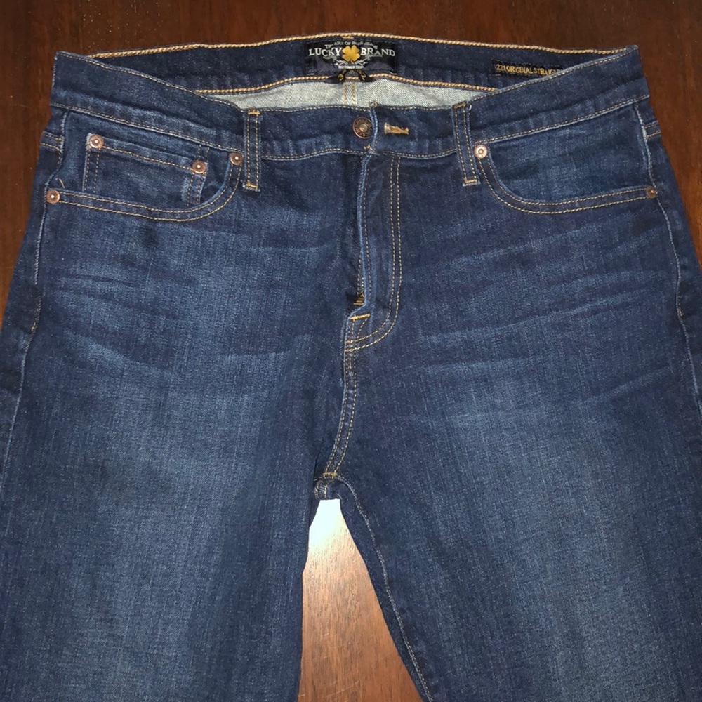 Lucky Brand 221 Original Straight dark blue jeans